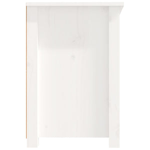 Weißer TV-Schrank Kiefer Massivholz 114cm