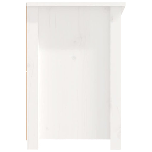 Weißer TV-Schrank Kiefer Massivholz 114cm