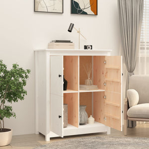 Weißes Kiefer Massivholz Sideboard 83x100cm