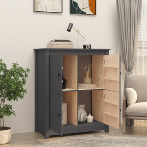 Graues Kiefer Sideboard 83x41,5x100cm