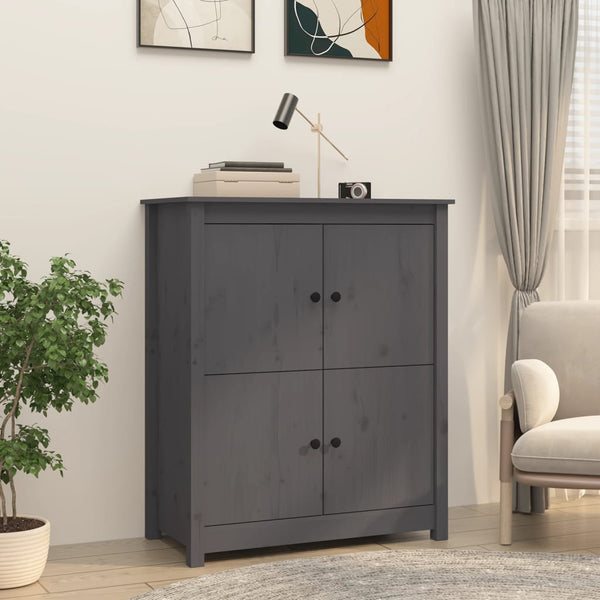 Graues Kiefer Sideboard 83x41,5x100cm