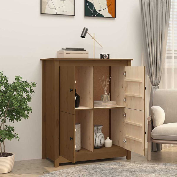 Honigbraunes Kiefer Sideboard, 83 cm