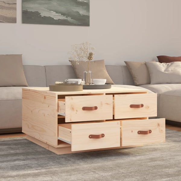Couchtisch Kiefer Massivholz 80x80 cm