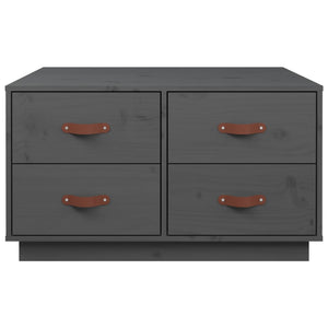 Grauer Couchtisch 80x80 cm Kiefer Massivholz