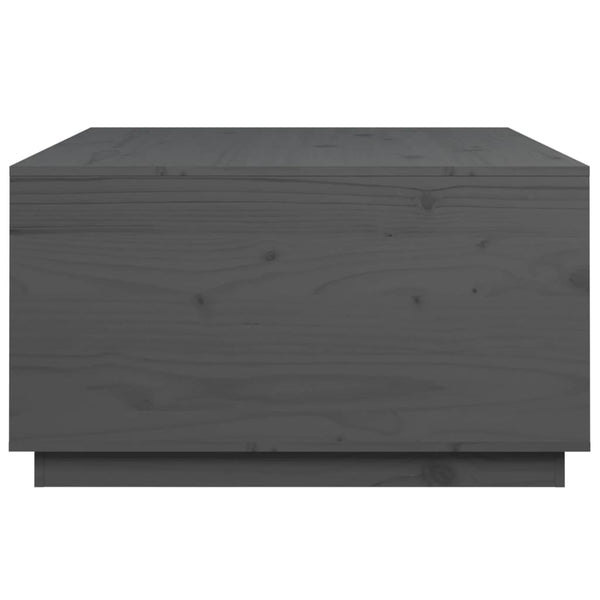 Grauer Couchtisch 80x80 cm Kiefer Massivholz
