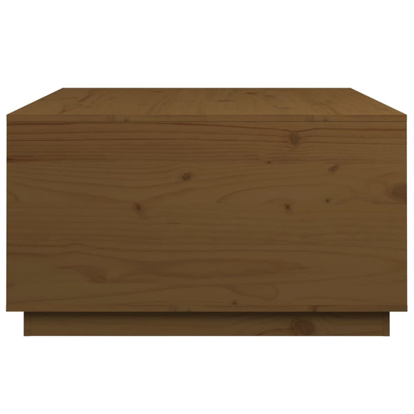 Couchtisch Honigbraun Kiefer Massivholz 80x80 cm
