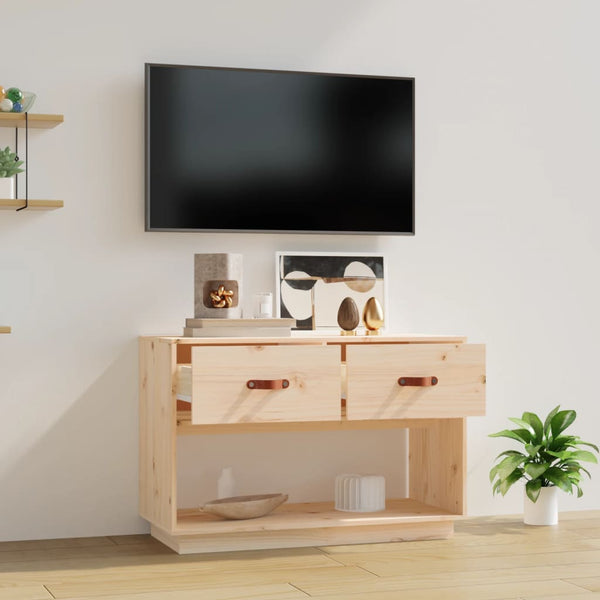 TV-Schrank Kiefer Massivholz 90x40x60 cm