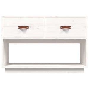 vidaXL Meuble TV blanc 90x40x60 cm Bois de pin massif