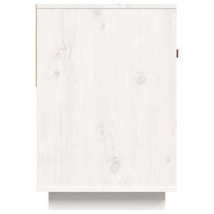 vidaXL Meuble TV blanc 90x40x60 cm Bois de pin massif