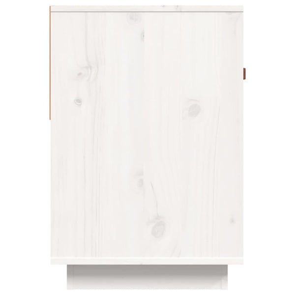 vidaXL Meuble TV blanc 90x40x60 cm Bois de pin massif