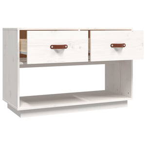 vidaXL Meuble TV blanc 90x40x60 cm Bois de pin massif