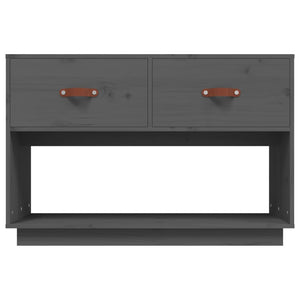 Grauer TV-Schrank 90x60cm Kiefer Massivholz