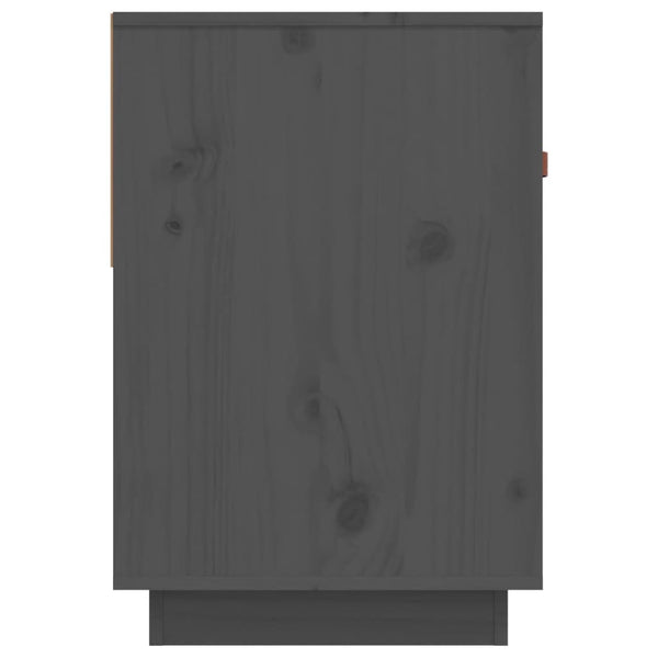 Grauer TV-Schrank 90x60cm Kiefer Massivholz