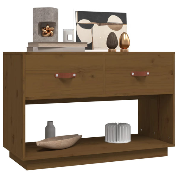 TV-Schrank Honigbraun Kiefer Massivholz 90cm