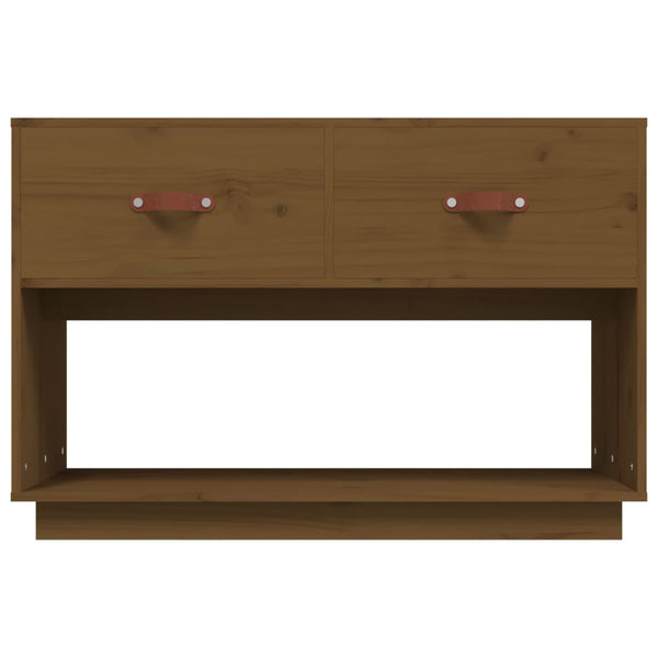TV-Schrank Honigbraun Kiefer Massivholz 90cm
