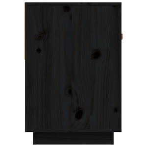 Schwarzer TV-Schrank Kiefer Massivholz 90cm