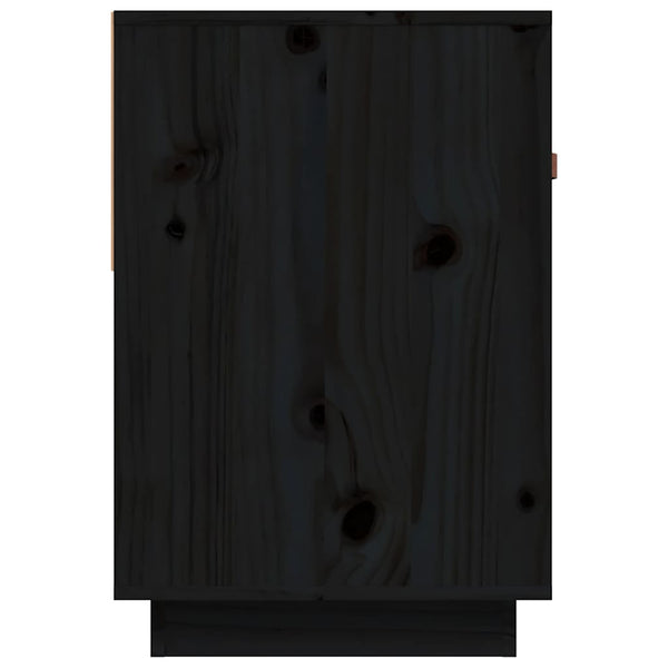 Schwarzer TV-Schrank Kiefer Massivholz 90cm