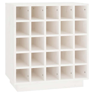 vidaXL Casier à vin Blanc 55,5x34x61 cm Bois de pin massif