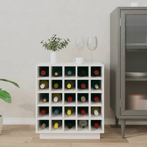 vidaXL Casier à vin Blanc 55,5x34x61 cm Bois de pin massif