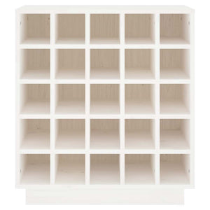 vidaXL Casier à vin Blanc 55,5x34x61 cm Bois de pin massif