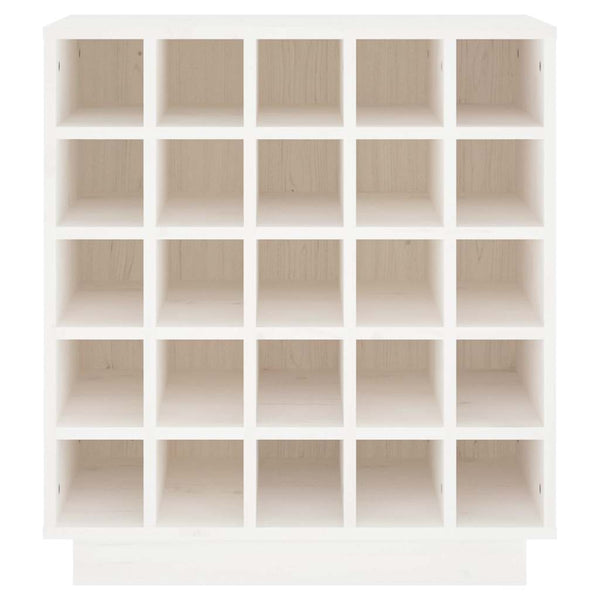 vidaXL Casier à vin Blanc 55,5x34x61 cm Bois de pin massif
