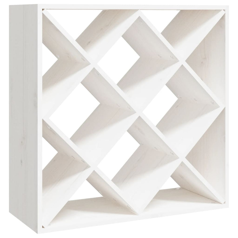 Weinregal Weiß Kiefer Massivholz 62 cm