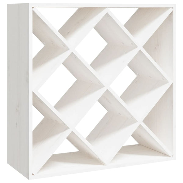 Weinregal Weiß Kiefer Massivholz 62 cm