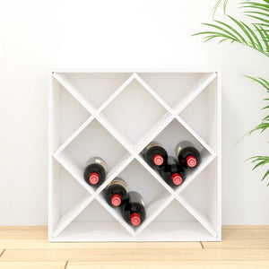 Weinregal Weiß Kiefer Massivholz 62 cm