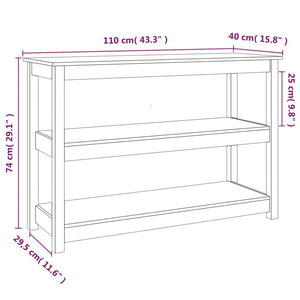 Weißer Konsolentisch Kiefer Massivholz 110cm
