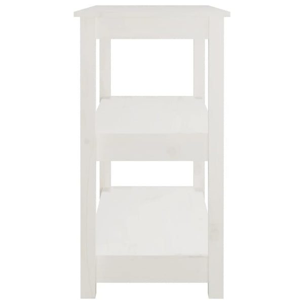 Weißer Konsolentisch 80cm Kiefer Massivholz