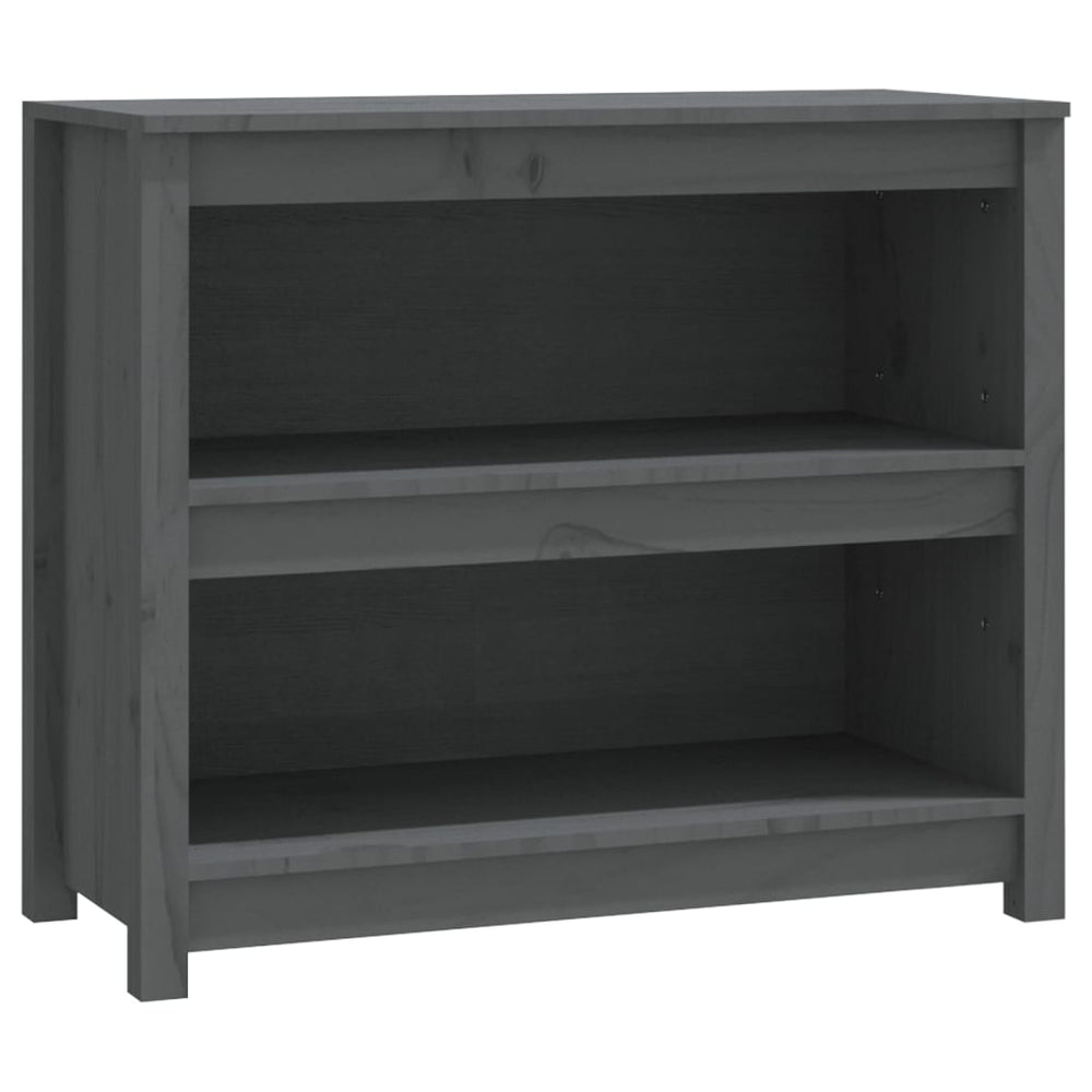 vidaXL Bibliothèque grise 80x35x68 cm en pin massif