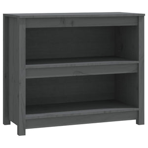 Graues Bücherregal 80x35x68cm Kiefer Massivholz