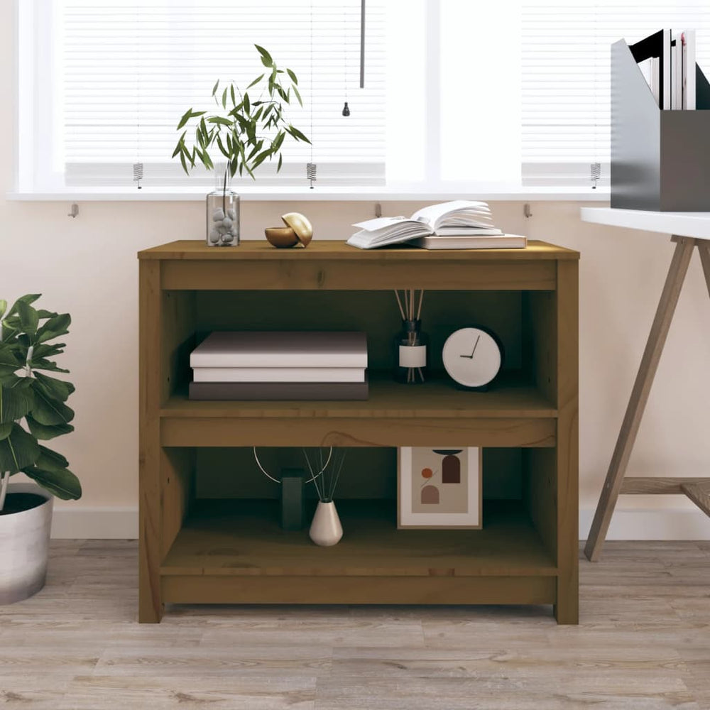 vidaXL Bibliothèque marron miel 80x35x68 cm Bois de pin massif