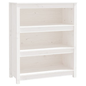 Bücherregal Weiß Kiefer Massivholz 80cm