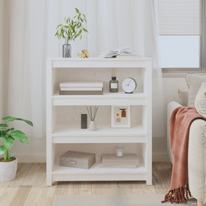 Bücherregal Weiß Kiefer Massivholz 80cm