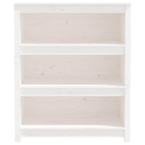 Bücherregal Weiß Kiefer Massivholz 80cm