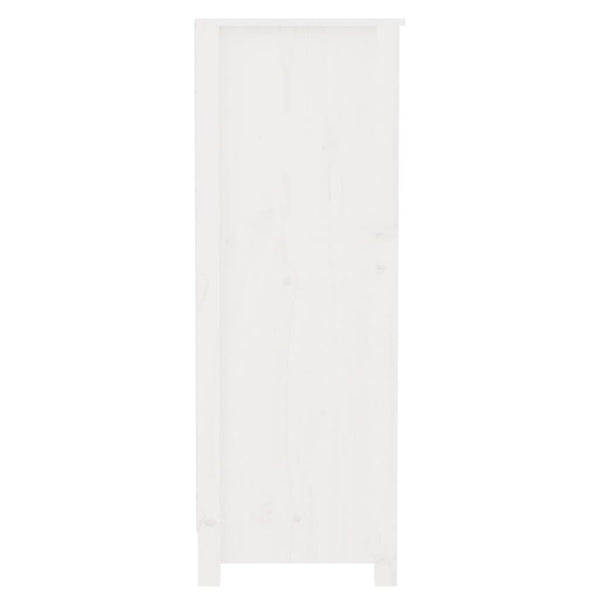 Bücherregal Weiß Kiefer Massivholz 80cm