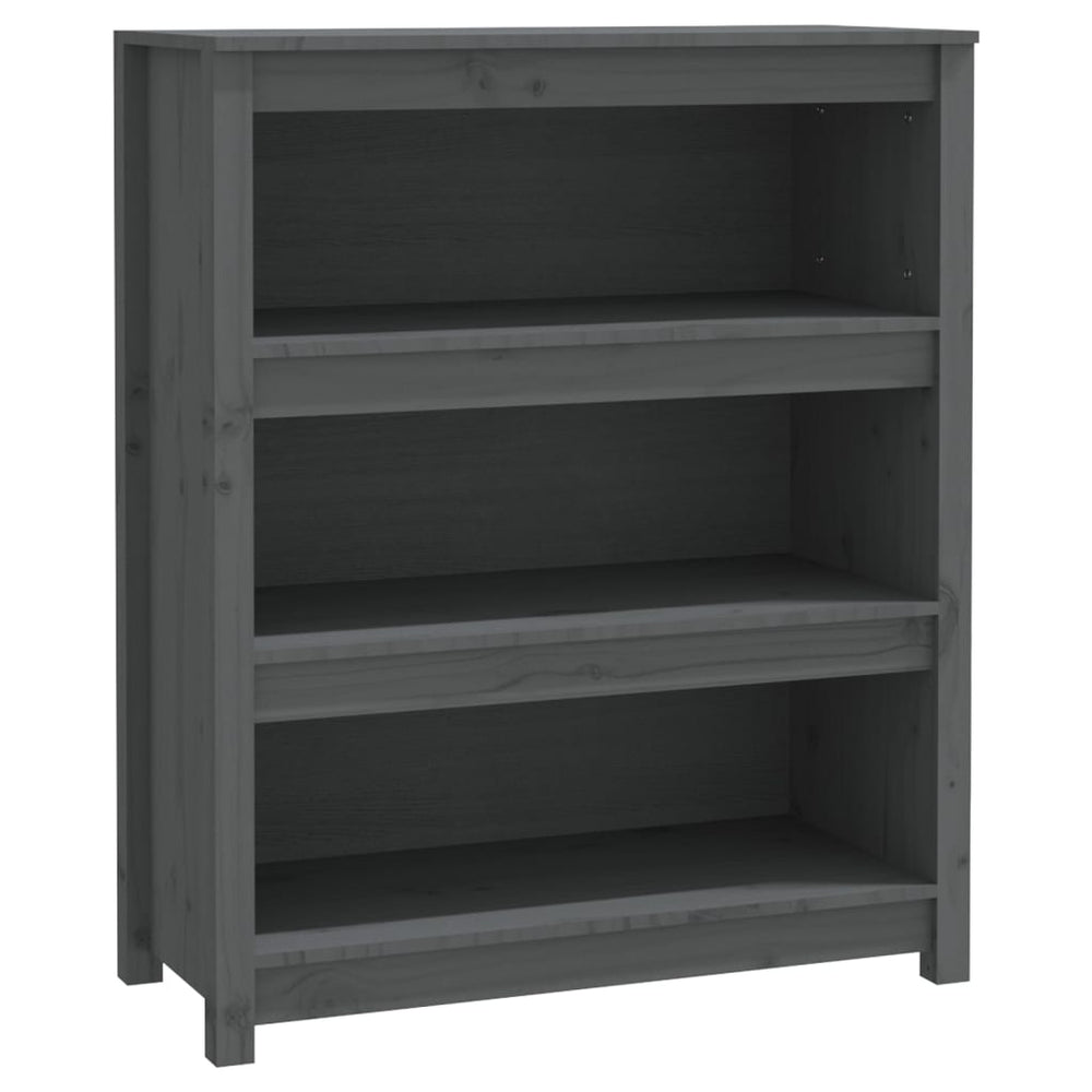 vidaXL Bibliothèque gris 80x35x97 cm Bois de pin massif