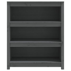 Graues Bücherregal Kiefer Massivholz 80x97cm
