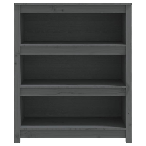 Graues Bücherregal Kiefer Massivholz 80x97cm