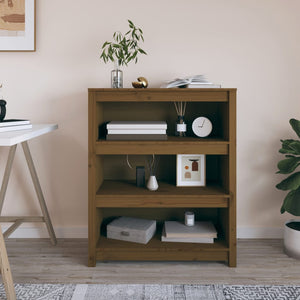 Bücherregal Kiefer Massivholz Honigbraun 80cm
