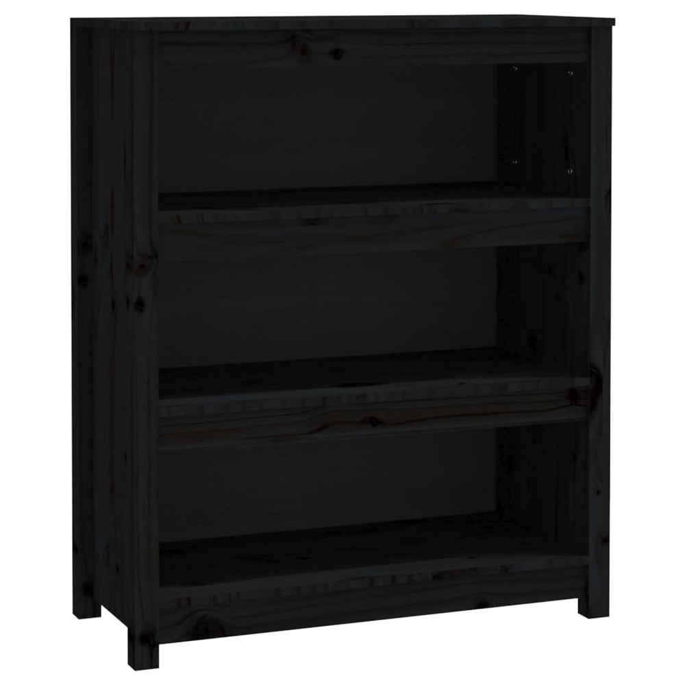 vidaXL Bibliothèque noire 80x35x97 cm Bois de pin massif