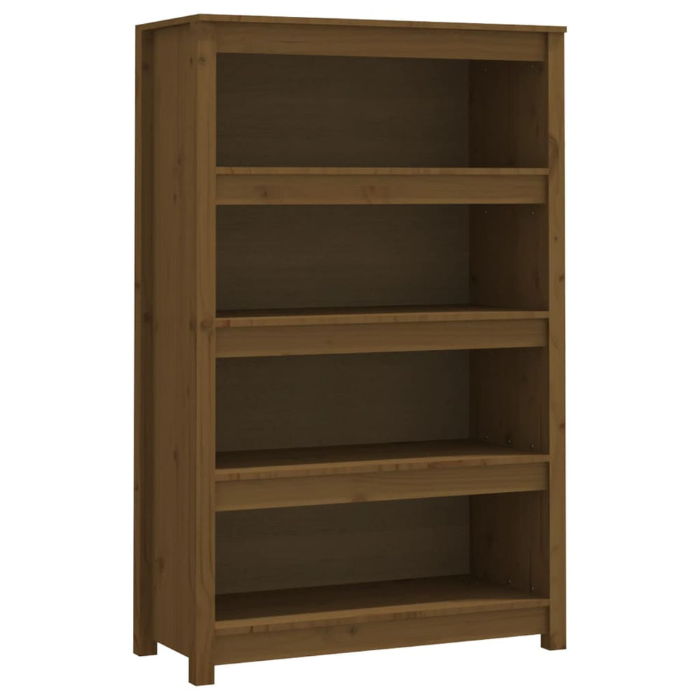 vidaXL Étagère à livres marron miel 80x35x126 cm pin massif