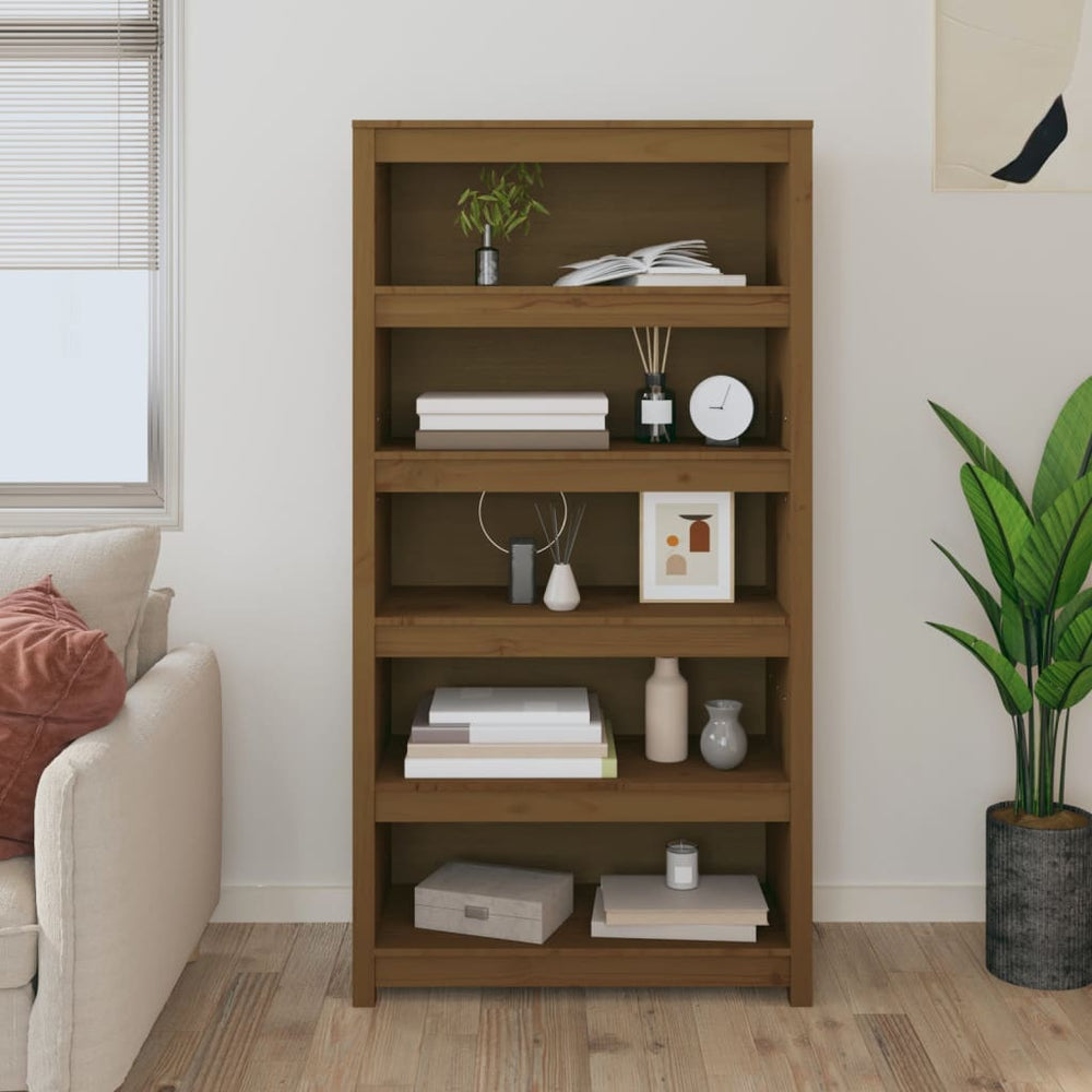Bücherregal Honigbraun Kiefer Massivholz 80cm
