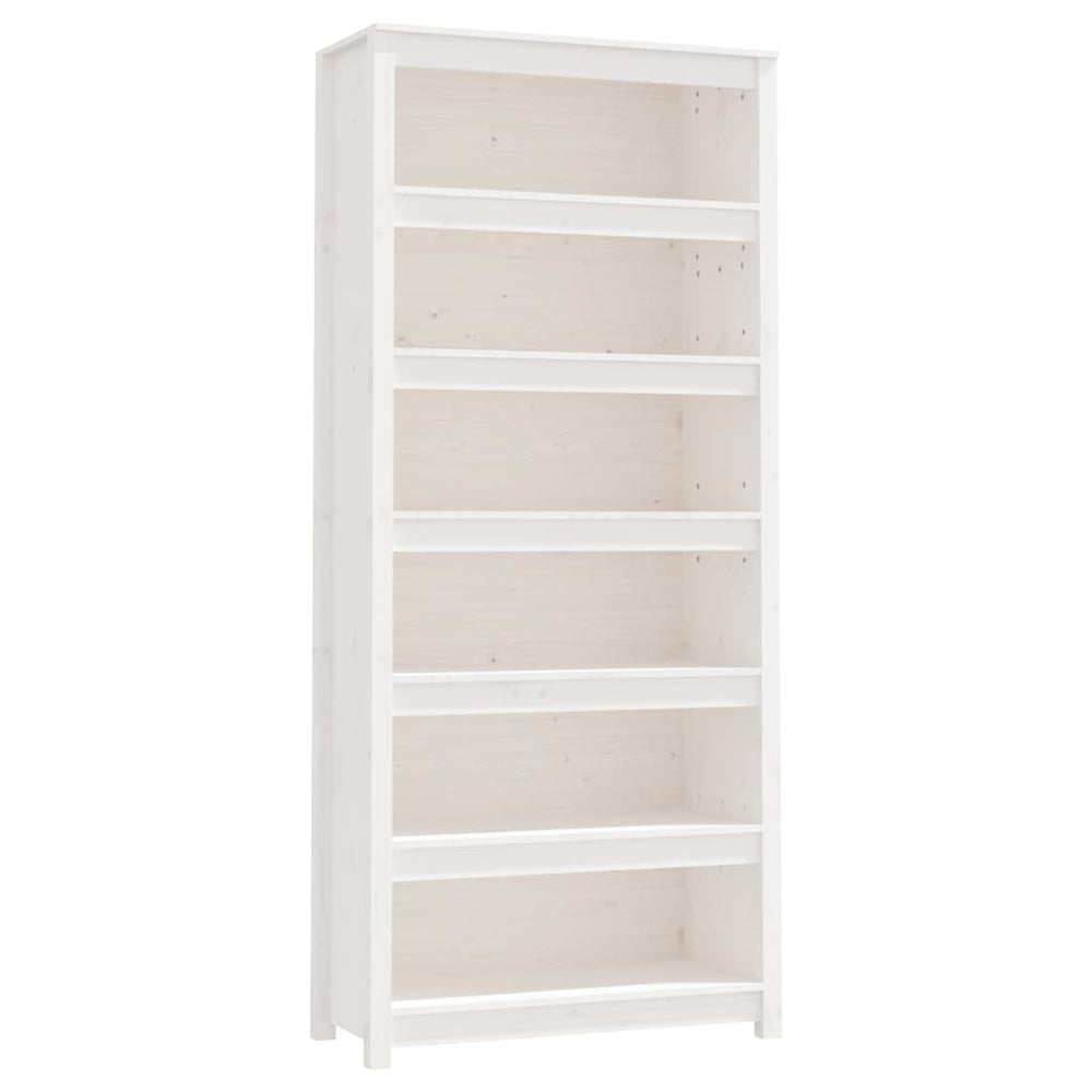 vidaXL Bibliothèque blanche 80x35x183 cm Bois de pin massif