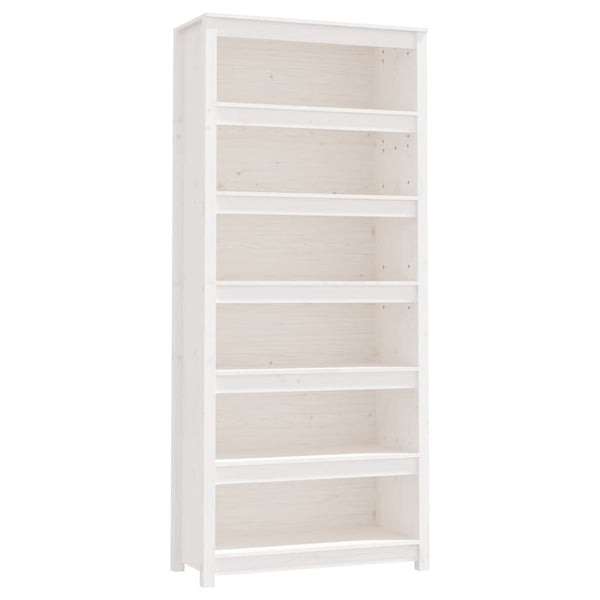 Bücherregal Weiß Kiefer Massivholz 80cm