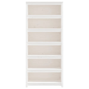 Bücherregal Weiß Kiefer Massivholz 80cm