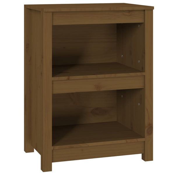 vidaXL Étagère à livres marron miel 50x35x68 cm en pin massif