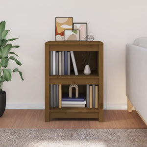 vidaXL Étagère à livres marron miel 50x35x68 cm en pin massif