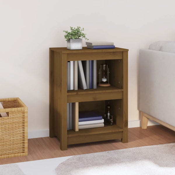 vidaXL Étagère à livres marron miel 50x35x68 cm en pin massif